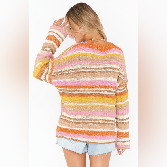 Show Me Your MuMu Sue Cuffed Striped Sweater- NWT- Medium - Picture 3 of 5